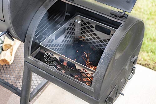 Oklahoma Joe's 5279338P04 Stainless Steel Offset Smoker Charcoal Firebox Basket, Silver