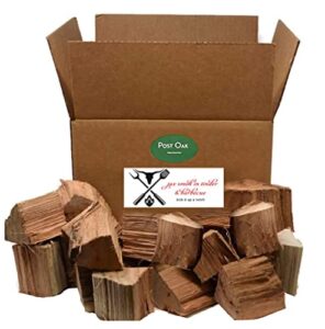 jax smok’in tinder premium bbq wood chunks for smoking and grilling- approximately 10 lb shipped in 12″ x 9″ x 7″ box -100% all natural kiln dried smoking wood chunks, usa (post oak)
