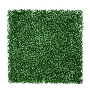 windscreen4less artificial faux ivy leaf decorative fence screen 20” x 20″ boxwood/milan leaves fence patio panel, dark green 5 pieces