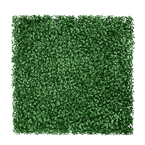 Windscreen4less Artificial Faux Ivy Leaf Decorative Fence Screen 20'' x 20" Boxwood/Milan Leaves Fence Patio Panel, Dark Green 5 Pieces