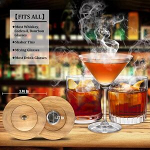 Cocktail Smoker Kit with Wood Chips - Old Fashioned Chimney Drink Smoker Set for Infuse Cocktails, Whiskey & Bourbon, Ideal Gifts for Men, Boyfriend, Husband, Dad