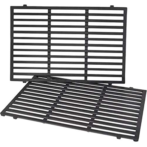 X Home 7638 Grill Grates Replacement for Weber Spirit 300 Series, E-310 E-330, Genesis Silver/Gold B & C Grill Replacement Parts, Cast Iron, 17.5 x 11.9 Inch, 2-Pack