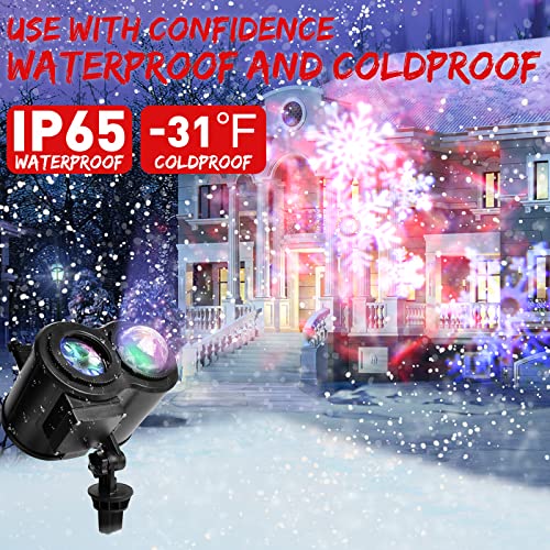 Christmas Projector, Snowflake Lighting Projector with Remote Control, Galaxy Star Night Light Projector for Kids Bedroom/Party/Home Decor/Gift