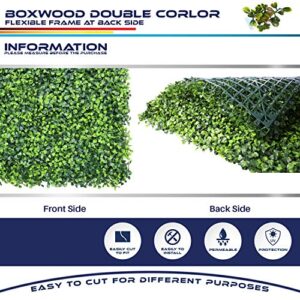 Windscreen4less Artificial Faux Ivy Leaf Decorative Fence Screen 20'' x 20" Boxwood/Milan Leaves Fence Patio Panel, Harmonious Boxwood 30 Pieces