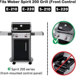 Uniflasy 7637 Grill Cooking Griddle for Weber Spirit I & II 200 Series 17.5 inch Spirit E210 Spirit E220 Spirit S210 Spirit S220 with Front Control Weber Spirit 200 Grill Replacement Flat Cooking Pan