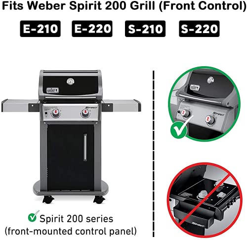 Uniflasy 7637 Grill Cooking Griddle for Weber Spirit I & II 200 Series 17.5 inch Spirit E210 Spirit E220 Spirit S210 Spirit S220 with Front Control Weber Spirit 200 Grill Replacement Flat Cooking Pan