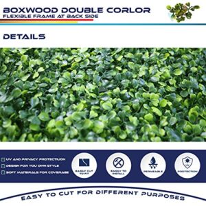 Windscreen4less Artificial Faux Ivy Leaf Decorative Fence Screen 20'' x 20" Boxwood/Milan Leaves Fence Patio Panel, Harmonious Boxwood 1 Piece