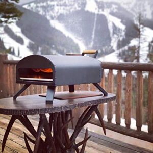 Bertello Outdoor Pizza Oven Black + Pizza Peel Combo. Outdoor Wood Fired Pizza Oven and Portable Pizza Oven