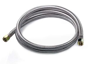 dozyant 6 feet propane hose extension with 3/8″ female flare on both ends, stainless braided propane gas line pipe for rv, bbq grill, propane tank, heater and more