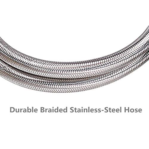 DOZYANT 6 Feet Propane Hose Extension with 3/8" Female Flare on Both Ends, Stainless Braided Propane Gas Line Pipe for RV, BBQ Grill, Propane Tank, Heater and More