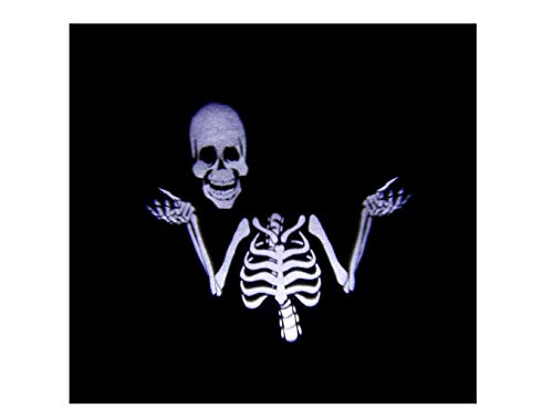 Halloween White Grimmotion Skeleton with Moving Head Lightshow Projection