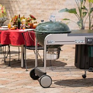 Weber Performer Deluxe Charcoal Grill, 22-Inch, Touch-N-Go Gas Ignition System, Green