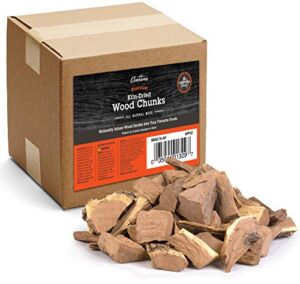 camerons all natural apple wood chunks for smoking meat -840 cu. in. box, approx 10 pounds- kiln dried large cut bbq wood chips for smoker – barbecue chunks smoker accessories – grilling gifts for men