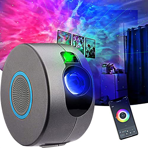 Starry Sky Projector Flash accompany The Rhythm of Music, Galaxy Projector,APP Control Nebula LED Star Light Projector for Bedroom Home Ceiling Decor Party