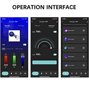 Starry Sky Projector Flash accompany The Rhythm of Music, Galaxy Projector,APP Control Nebula LED Star Light Projector for Bedroom Home Ceiling Decor Party