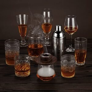 ALTERNIUM cocktail smoker kit with torch - full bourbon smoker kit to barrel age your next old fashioned - portable smoke infuser for cocktails - unique whiskey gifts for men (Butane not included)