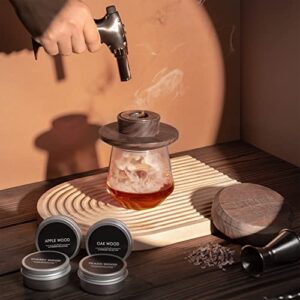 ALTERNIUM cocktail smoker kit with torch - full bourbon smoker kit to barrel age your next old fashioned - portable smoke infuser for cocktails - unique whiskey gifts for men (Butane not included)