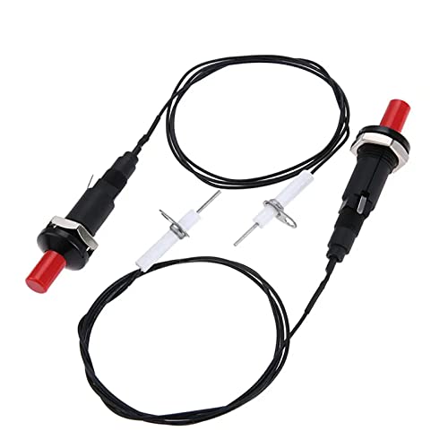 MENSI Piezo igniter with Spark Ignition Electrode 200 Degree Resistance Wire 1 Meter Long Set of 2