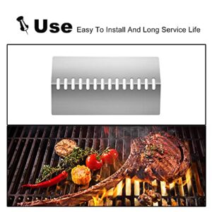 Clivimi Stainless Steel Grill Heat Plates Shield Flame Tamer, 12 7/8" BBQ Gas Grill Replacement Parts for Bull Angus 47628, 47629, Outlaw 26038, 26039, Steer Premium 69008, Cal Flame G series 4 burner