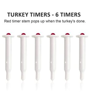 Pop Up Timer(6 pcs) Plastic Seasoning Injector (2-oz)/Flavor Injector with Stainless Steel 304 Needle and PP Free of BPA keep flavor food cooking safety and healthy (2)