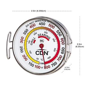 CDN Grill Surface Thermometer, Silver