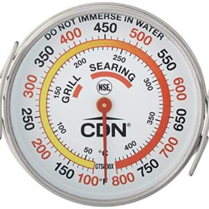 CDN Grill Surface Thermometer, Silver