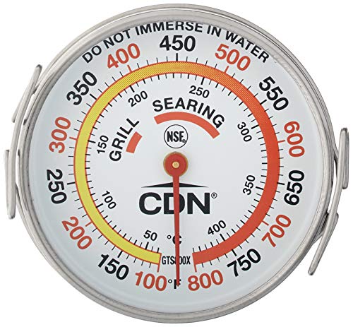 CDN Grill Surface Thermometer, Silver