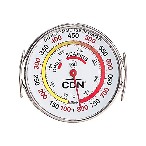 CDN Grill Surface Thermometer, Silver