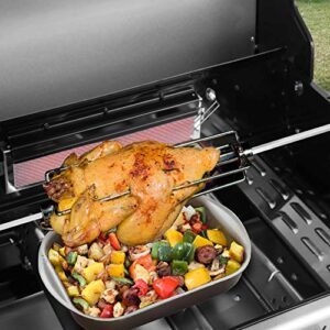 Royal Gourmet GA5403R Premier 5 BBQ Propane Gas Grill with Rotisserie Kit, Sear, Rear Side Burner, Patio Picnic Backyard Cabinet Style Outdoor Party Cooking, Red