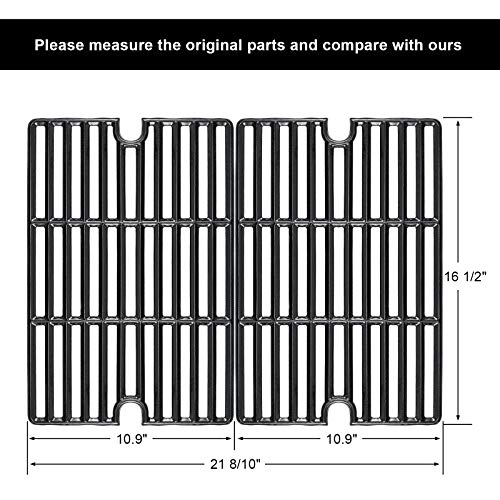 Hisencn 16.5" Cast Iron Cooking Grate Replacement for Smoke Hollow PS9900 7000CGS, Charbroil 463722315 463722313 463722416, Kenmore 141.152270 141.155400, Kingsford 24 inch Expert Grill 24 inch