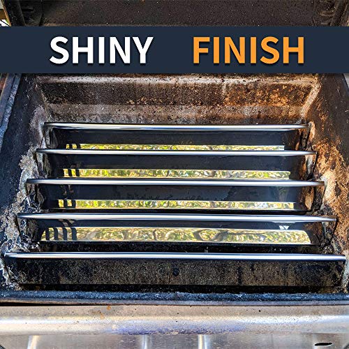 SHINESTAR 22.5-Inch Durable Flavorizer Bars Replacement for Weber Spirit 300 Series, Genesis Silver/Gold B & C (Side Control) Grill Parts, Stainless Steel, 5-Pack