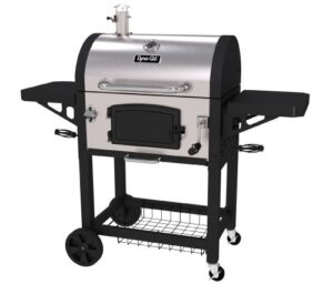 dyna-glo dgn486snc-d heavy duty stainless charcoal grill, large