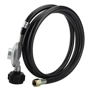 Beliken 5FT Low Pressure Propane Regulator Hose with 3/8" Female Flare Nut，Max 80,000 BTU, Universal QCC1 Type1 Fit for Gas Grill, Patio Heater, Fire Pit and More