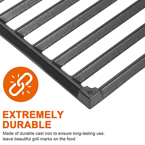 MixRBBQ 19.5 inch Grill Grate Replacement Parts for Weber Genesis 300 S310 S320 S330 E310 E320 E330 EP310 EP320 EP330 Gas Grills, Cast Iron Cooking Grates Replacement Parts for Weber 7524, 7528