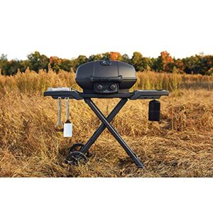 Napoleon PHANTOM TravelQ Portable PRO Propane Gas Grill - PRO285X-PHM - with Scissor Cart, Matte Black, Travel BBQ,