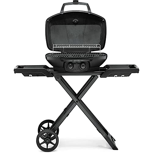 Napoleon PHANTOM TravelQ Portable PRO Propane Gas Grill - PRO285X-PHM - with Scissor Cart, Matte Black, Travel BBQ,