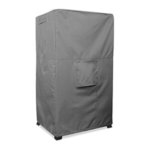 khomo gear smoker cover waterproof heavy duty square smoker protector – grey, 17″ long x 20″ wide x 35.5″ high