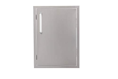 WHISTLER Outdoor Kitchen Single Access Door,17x24 Inch,304 Stainless Steel BBQ Grill Doors,Silver (17W x 24H)