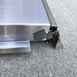 PitsMaster 304 Grade Stainless Steel Slide Out Propane Tank Tray for BBQ Island, RV, Free Standing Gas Grill