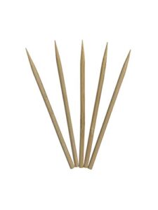kingseal natural bamboo wood meat skewers, kebab sticks – 4.5 inches, 3.5mm diameter, 1000 count