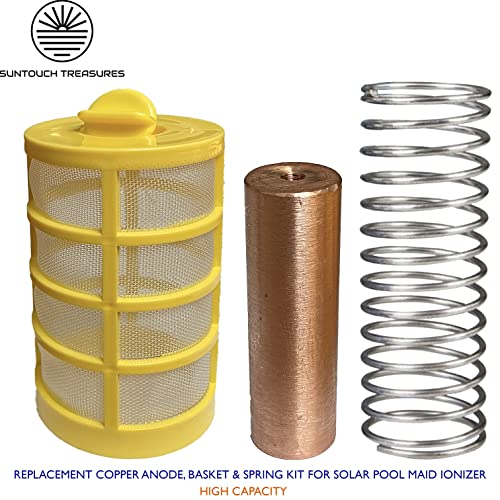 SUNTOUCH TREASURES - Replacement Copper Anode, Basket & Spring Kit for Solar Pool Maid Ionizer (High Capacity)