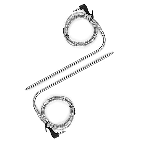 Replacement Meat Probe for Pit boss Pellet Grill and Pellet Smoker, 3.5mm Plug 2 Pack Meat Probes with Grills Clip Accessories (Upgraded Version)