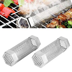 bordstract 2pcs premium pellet smoker tube, 6in smoke tube for pellet smoker, pellet grill accessories, for any grill or smoker, hot or cold smoking (hexagon)