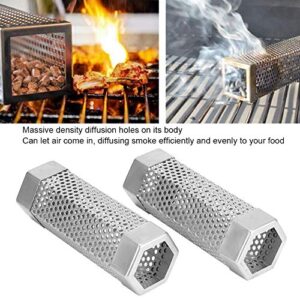 BORDSTRACT 2PCS Premium Pellet Smoker Tube, 6in Smoke Tube for Pellet Smoker, Pellet Grill Accessories, for Any Grill or Smoker, Hot or Cold Smoking (Hexagon)