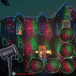 Lunhoo Christmas Laser Lights 18 pic Star Projector Party Lighting for Christmas Halloween and Holiday