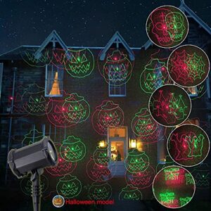 Lunhoo Christmas Laser Lights 18 pic Star Projector Party Lighting for Christmas Halloween and Holiday