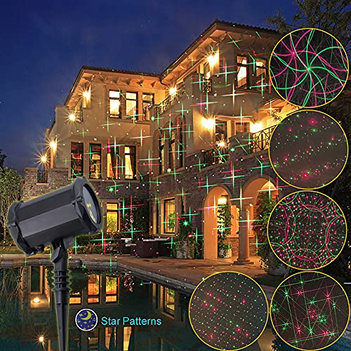 Lunhoo Christmas Laser Lights 18 pic Star Projector Party Lighting for Christmas Halloween and Holiday