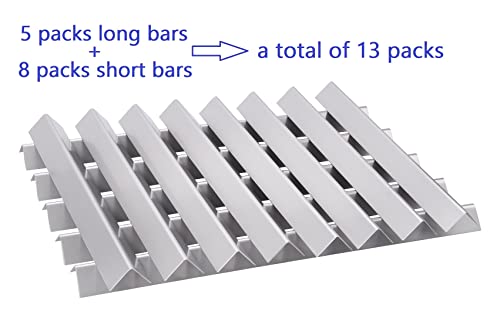 GasSaf Flavorizer Bars Replacement for Weber 7538, Genesis 1000-5000, Genesis I-IV, Genesis Platinum I & II, Stainless Steel Flavor Bars(Set of 13-Pack)