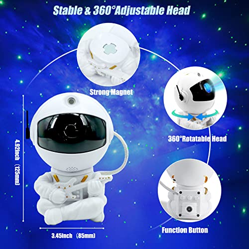 TAN.TOMI Astronaut Light Projector, Swithchable Color Starry Night Light Projector, Planetarium Galaxy Projector with Ajust Head Position, Remote Control Planetarium Galaxy Projector for Friends/Kids