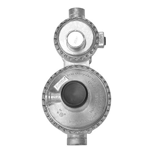 only fire Horizontal Two Stage Propane Regulator, Inlet 1/4" Female NPT and Outlet 3/8" Female NPT